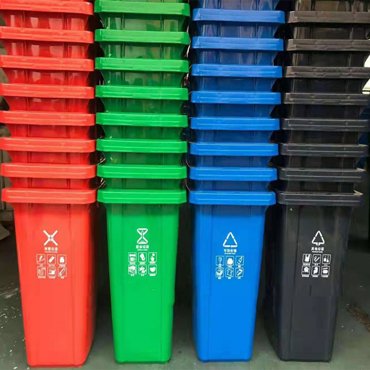 厨余垃圾桶的颜色 四个垃圾箱颜色分类