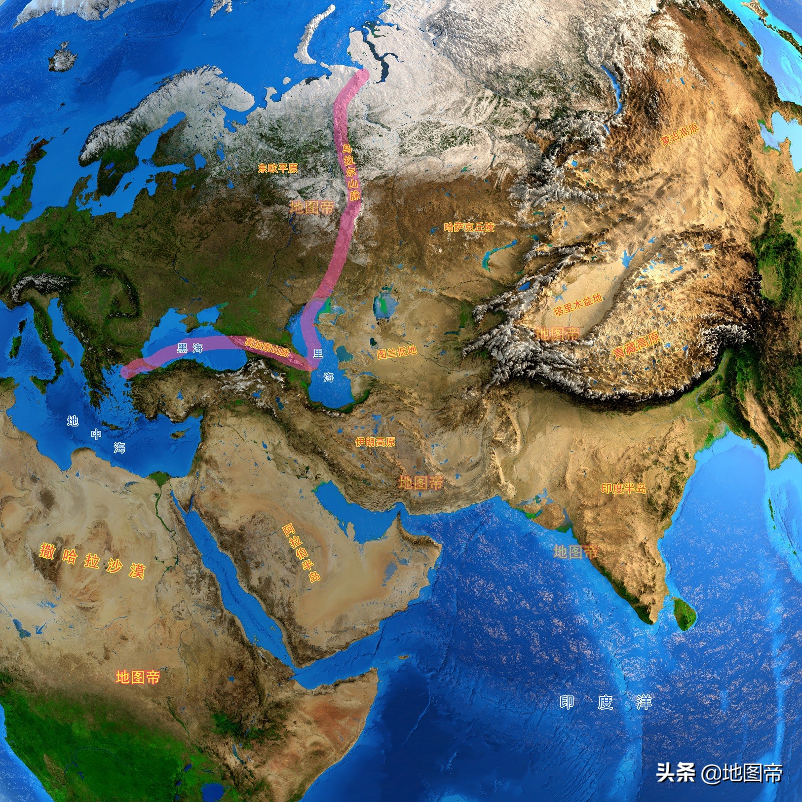 亚洲与欧洲的分界线 五大洲四大洋分界线分别是哪些